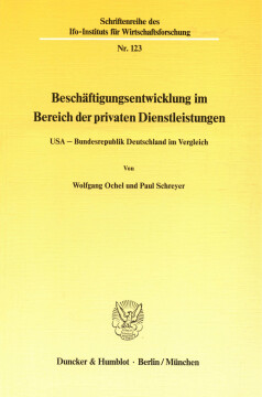 Beschäftigungsentwicklung im Bereich der privaten Dienstleistungen Beschäftigungsentwicklung im Bereich der privaten Dienstleistungen