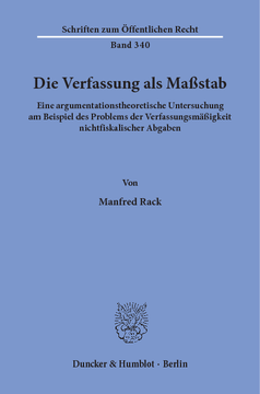 Die Verfassung als Maßstab Die Verfassung als Maßstab