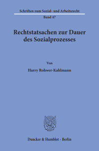 Rechtstatsachen zur Dauer des Sozialprozesses