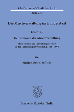 Die Mischverwaltung im Bundesstaat Die Mischverwaltung im Bundesstaat
