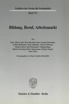 Bildung, Beruf, Arbeitsmarkt Bildung, Beruf, Arbeitsmarkt