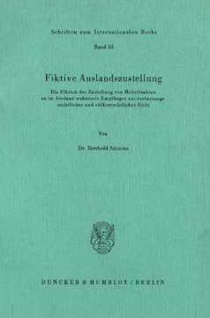 Fiktive Auslandszustellung Fiktive Auslandszustellung