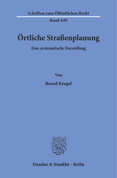 Örtliche Straßenplanung Örtliche Straßenplanung