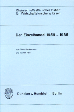 Der Einzelhandel 1959 - 1985 Der Einzelhandel 1959 - 1985
