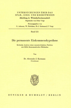 Die permanente Einkommenshypothese Die permanente Einkommenshypothese