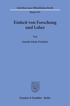 Einheit von Forschung und Lehre Einheit von Forschung und Lehre