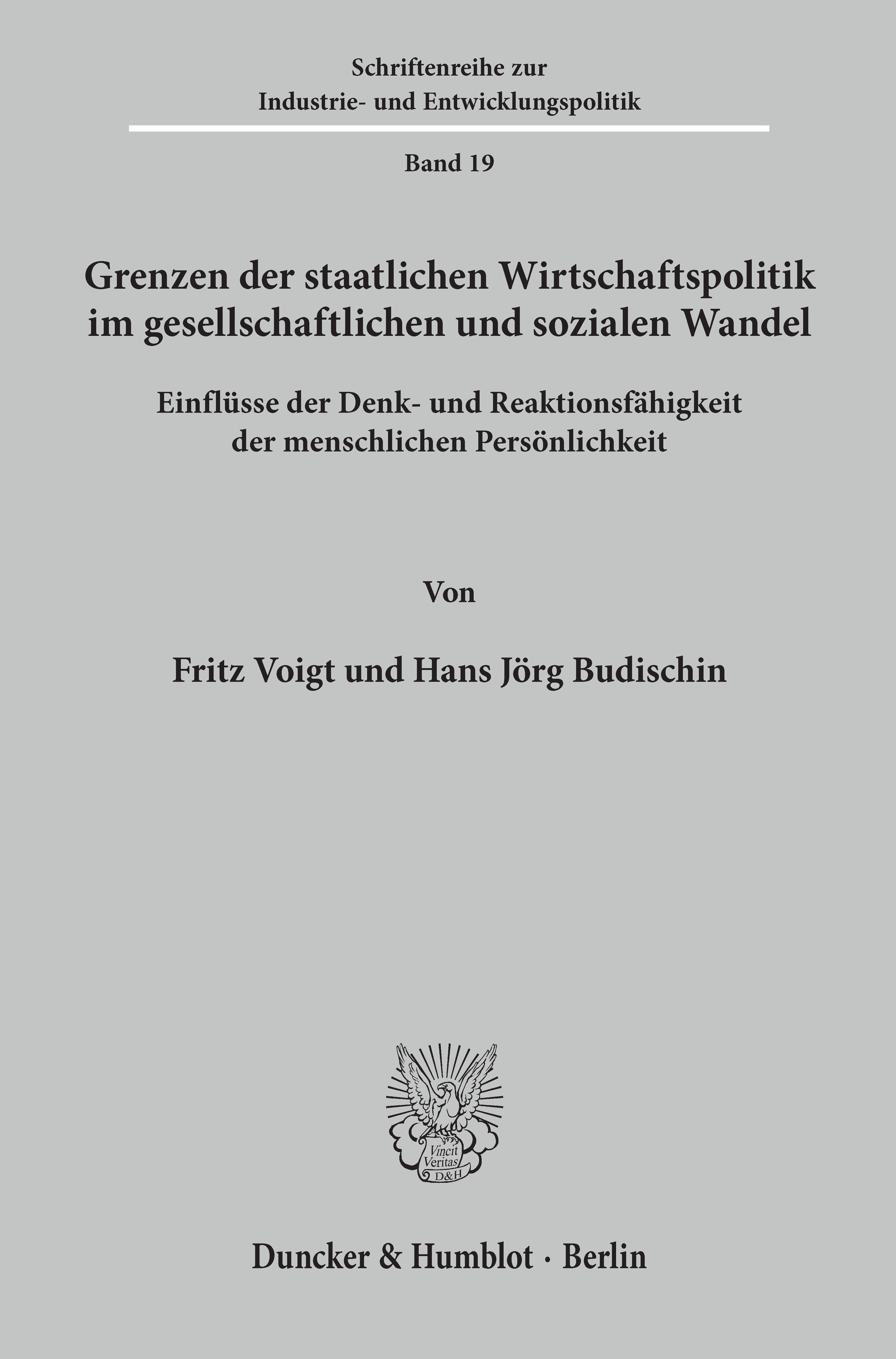 Grenzen der staatlichen Wirtschaftspolitik im gesellschaftlichen und sozialen Wandel