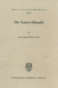 Die Untervollmacht Die Untervollmacht