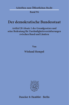 Der demokratische Bundesstaat Der demokratische Bundesstaat