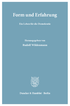 Form und Erfahrung Form und Erfahrung
