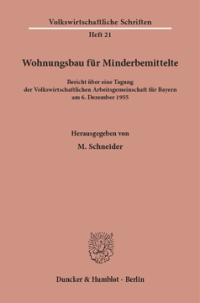 Wohnungsbau für Minderbemittelte
