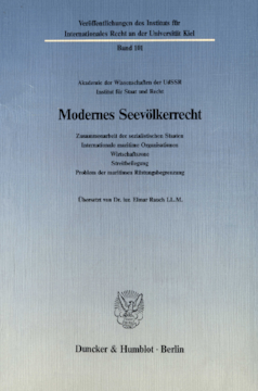 Modernes Seevölkerrecht Modernes Seevölkerrecht