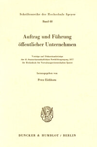 Auftrag und Führung öffentlicher Unternehmen