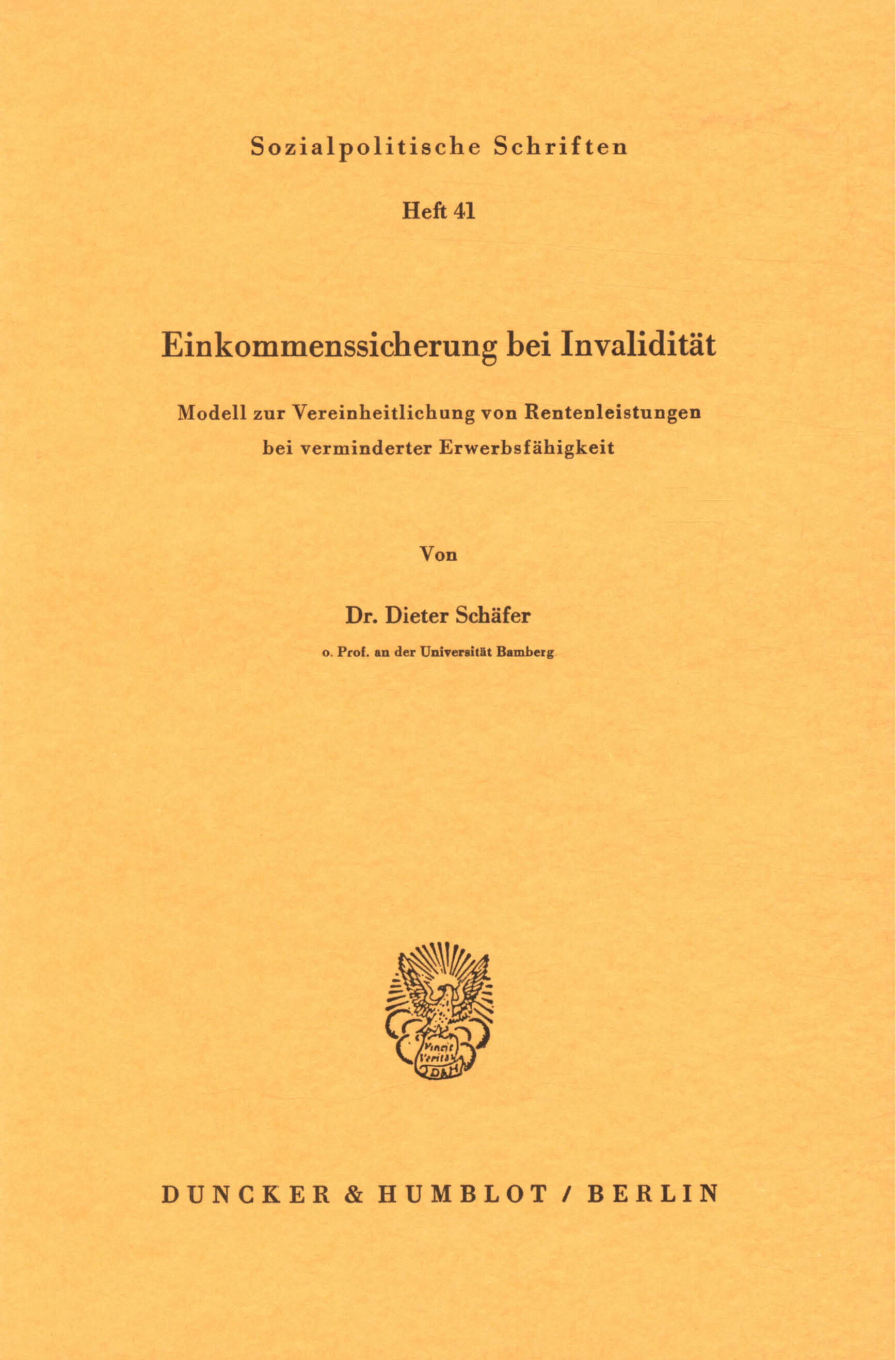 Einkommenssicherung bei Invalidität