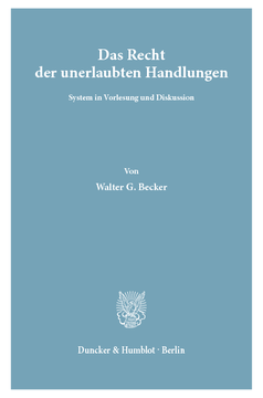 Das Recht der unerlaubten Handlungen Das Recht der unerlaubten Handlungen