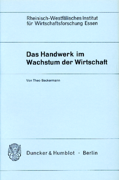 Das Handwerk im Wachstum der Wirtschaft Das Handwerk im Wachstum der Wirtschaft