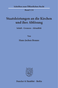 Staatsleistungen an die Kirchen und ihre Ablösung