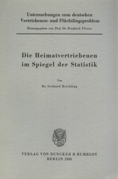Untersuchungen zum deutschen Vertriebenen- und Flüchtlingsproblem Untersuchungen zum deutschen Vertriebenen- und Flüchtlingsproblem
