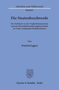 Die Staatenbeschwerde Die Staatenbeschwerde
