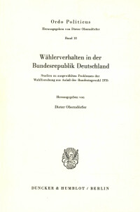 Wählerverhalten in der Bundesrepublik Deutschland
