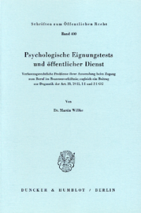 Psychologische Eignungstests und öffentlicher Dienst