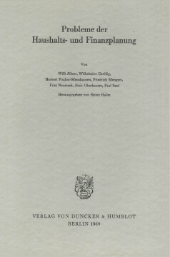 Probleme der Haushalts- und Finanzplanung Probleme der Haushalts- und Finanzplanung
