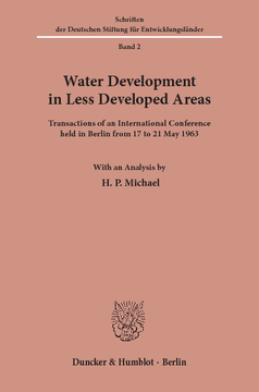 Water Development in Less Developed Areas Water Development in Less Developed Areas