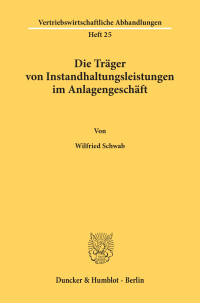 Die Träger von Instandhaltungsleistungen im Anlagengeschäft