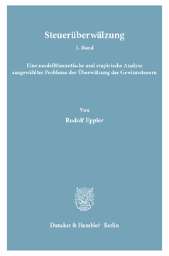 Steuerüberwälzung Steuerüberwälzung