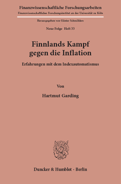 Finnlands Kampf gegen die Inflation Finnlands Kampf gegen die Inflation