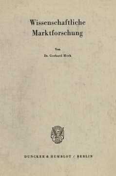 Wissenschaftliche Marktforschung Wissenschaftliche Marktforschung