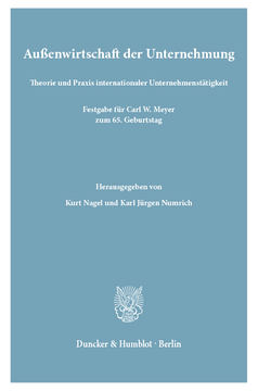Außenwirtschaft der Unternehmung Außenwirtschaft der Unternehmung