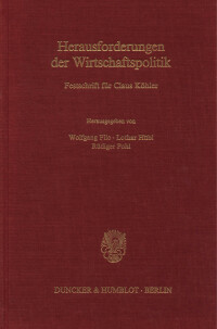 Herausforderungen der Wirtschaftspolitik