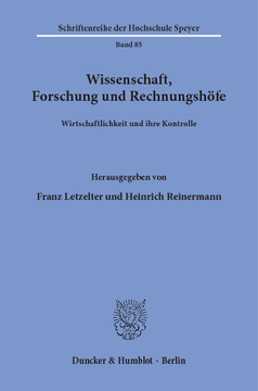 Wissenschaft, Forschung und Rechnungshöfe Wissenschaft, Forschung und Rechnungshöfe
