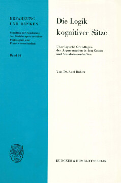 Die Logik kognitiver Sätze Die Logik kognitiver Sätze