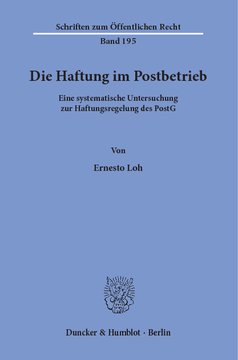 Die Haftung im Postbetrieb Die Haftung im Postbetrieb