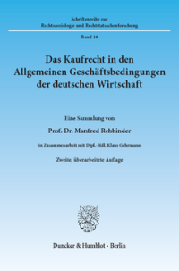 Das Kaufrecht in den Allgemeinen Geschäftsbedingungen der deutschen Wirtschaft