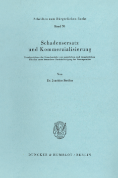 Schadensersatz und Kommerzialisierung Schadensersatz und Kommerzialisierung