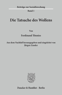 Die Tatsache des Wollens