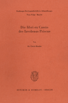 Die libri ex Cassio des Iavolenus Priscus Die libri ex Cassio des Iavolenus Priscus