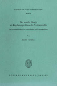 Der soziale Schutz als Regelungsproblem des Vertragsrechts