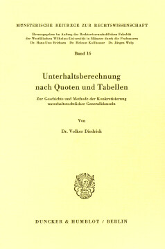 Unterhaltsberechnung nach Quoten und Tabellen Unterhaltsberechnung nach Quoten und Tabellen