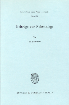 Beiträge zur Nebenklage Beiträge zur Nebenklage