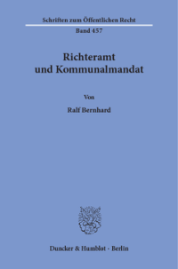 Richteramt und Kommunalmandat