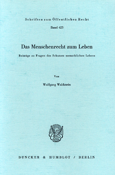 Das Menschenrecht zum Leben Das Menschenrecht zum Leben