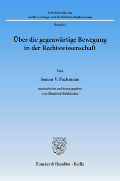 Über die gegenwärtige Bewegung in der Rechtswissenschaft Über die gegenwärtige Bewegung in der Rechtswissenschaft