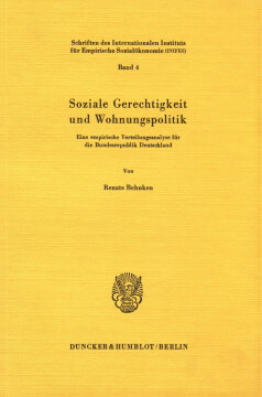 Soziale Gerechtigkeit und Wohnungspolitik Soziale Gerechtigkeit und Wohnungspolitik
