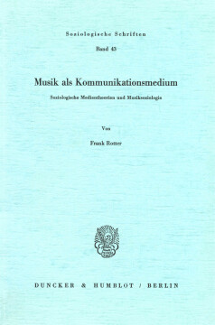 Musik als Kommunikationsmedium Musik als Kommunikationsmedium