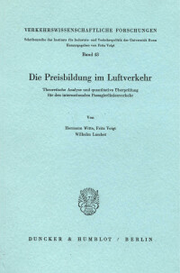 Die Preisbildung im Luftverkehr