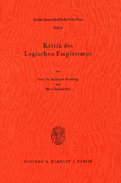 Kritik des Logischen Empirismus Kritik des Logischen Empirismus